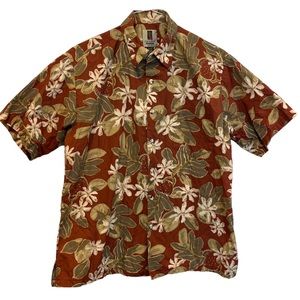 Tori Richard‎ Men’s Medium 100% Cotton Made In Hawaii Button Up Tiki Lightweight